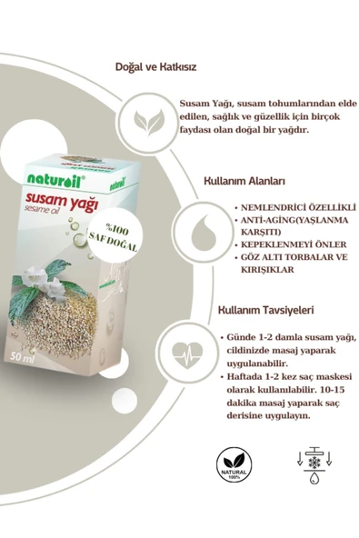 Susam Yağı 50 ml - Resim 2