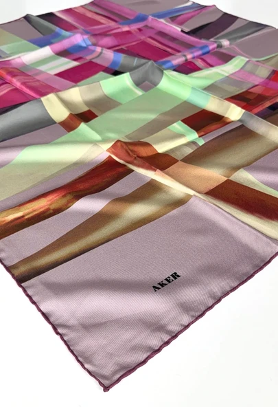 Saf Twill İpek  Eşarp -ASM7703713 - 991 - Resim 3