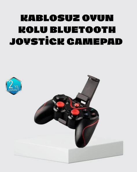 Kablosuz Bluetooth Oyun Kolu Mobil Tv Pc Uyumlu Ergonomik Tasarım ürün görseli 1