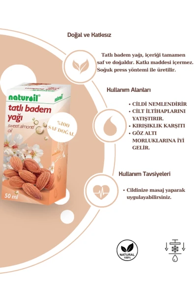 Tatlı Badem Yağı 50 ml - Resim 2
