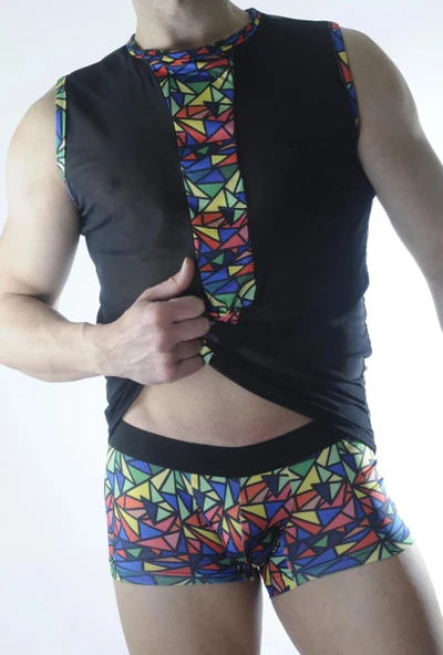 Erkek Transparan Renki Atlet Boxer Takımı ürün görseli 1