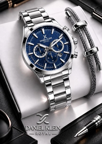 Daniel Klein Premium Çelik Kordon 2 Yıl Garantili 3 Atm Suya Dayanıklı Erkek Kol Saati EDK.R11095.3 ürün görseli 1