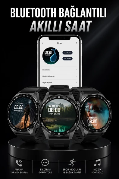 Akıllı Saat Gps Nfc Özelliği Sesli Görüşme Dokunmstik Ekran ürün görseli 1