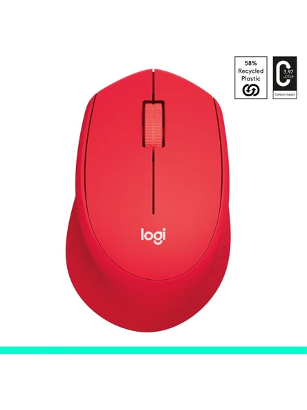 Logitech M330 Silent Plus 910-004911 Kırmızı Sessiz Optik Kablosuz Mouse ürün görseli 1