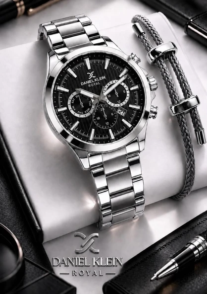 Daniel Klein Premium Çelik Kordon 2 Yıl Garantili 3 Atm Suya Dayanıklı Erkek Kol Saati EDK.R11095.2 ürün görseli 1