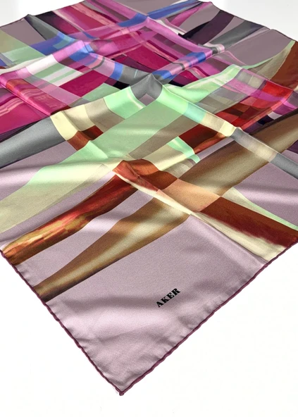 Saf Twill İpek  Eşarp -ASM7703713 - 991 - Resim 2
