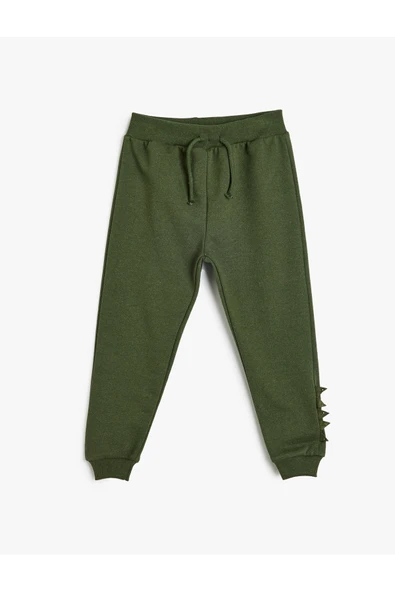 Koton Erkek Bebek Jogger Eşofman Altı Beli Bağlamalı Canavar Aplike Detaylı Şardonlu ürün görseli 1