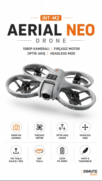 INT-M2 Aerial Neo Drone 1080P Kameralı Fırçasız Motor Optik Akış Headless Mod ürün görseli 1