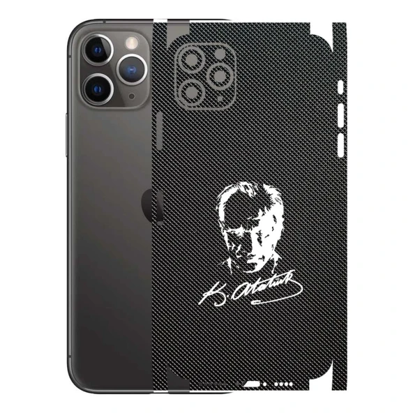 Kapps Iphone 11 Pro Max ile Uyumlu Bumper Serisi Premium Kaplama 360  Atatürk İmzalı Siyah ürün görseli 1