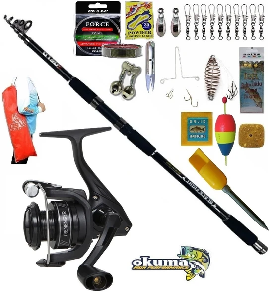 Okuma Revenger Rv-6000A 360cm 100-200gr Black Fight Profesyonel Sazan Kıyı Olta Takımı Seti ürün görseli 1