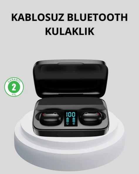 Tws Bluetooth Kulaklık 1800mah Şarj Kutulu Dijital Ekranlı ürün görseli 1