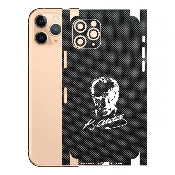 Kapps Iphone 11 Pro ile Uyumlu Bumper Series Premium Kaplama 360  Atatürk İmzalı Siyah ürün görseli 1