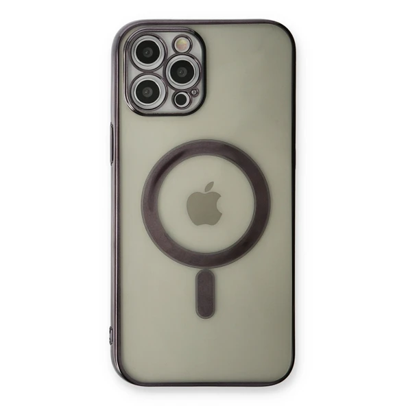 İphone 12 Magneticsafe Silikon - Siyah - Resim 3