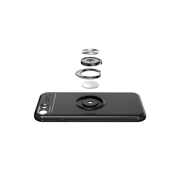 İphone 7 Range Yüzüklü Silikon - Kırmızı - Resim 3