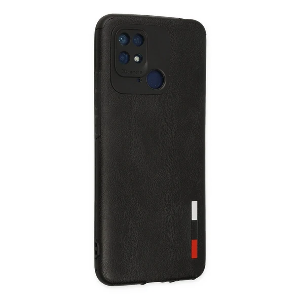 Redmi 10C Kılıf Loop Deri Silikon - Siyah - Resim 3