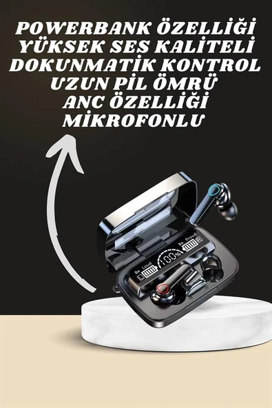 Dijital Göstergeli Kulaklık 7 Kordonlu Yeni Nesil Akıllı Saat Amoled Ekran ürün görseli 1