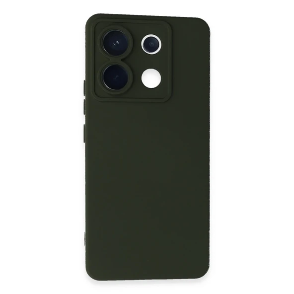 Redmi Note 13 5G Kılıf Nano İçi Kadife Silikon - Koyu Yeşil ürün görseli 1
