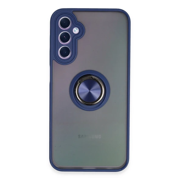 Galaxy A24 4G Kılıf Montreal Yüzüklü Silikon Kapak - Lacivert ürün görseli 1