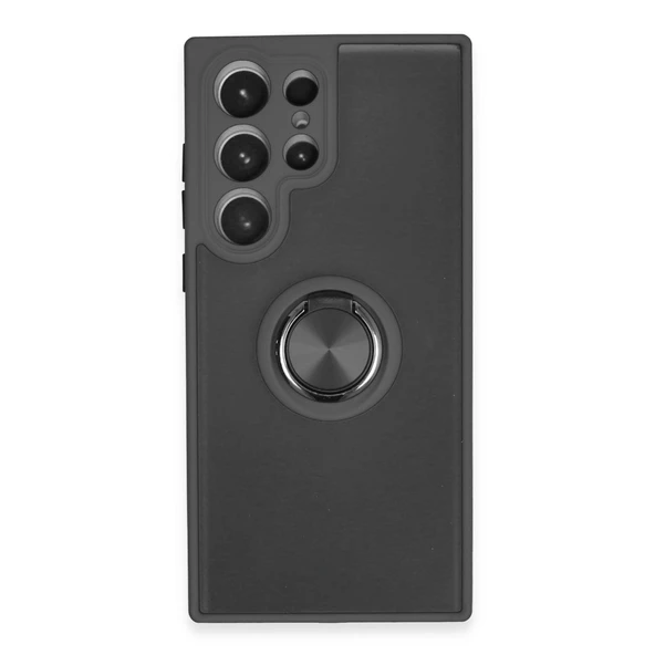 Galaxy S23 Kılıf Montreal Yüzüklü Silikon Kapak - Siyah ürün görseli 1