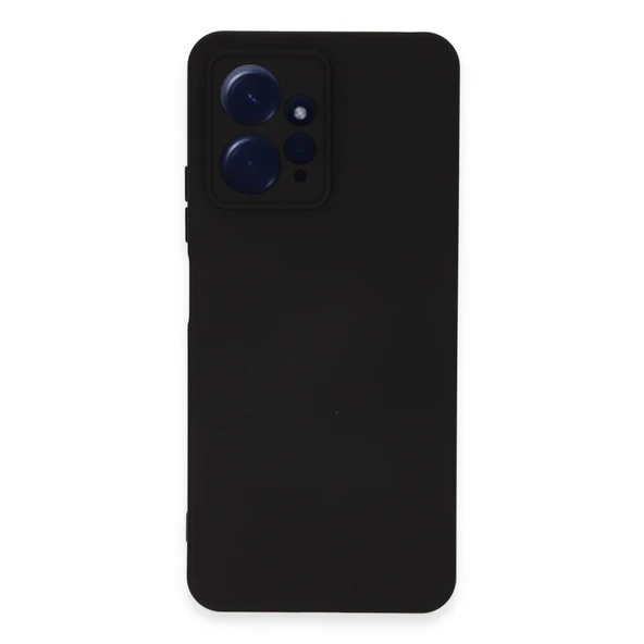 Redmi Note 12 4G Kılıf Nano İçi Kadife Silikon - Siyah ürün görseli 1