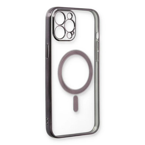 İphone 12 Magneticsafe Silikon - Siyah - Resim 2