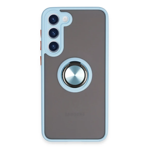 Galaxy S23 Kılıf Montreal Yüzüklü Silikon Kapak - Buz ürün görseli 1