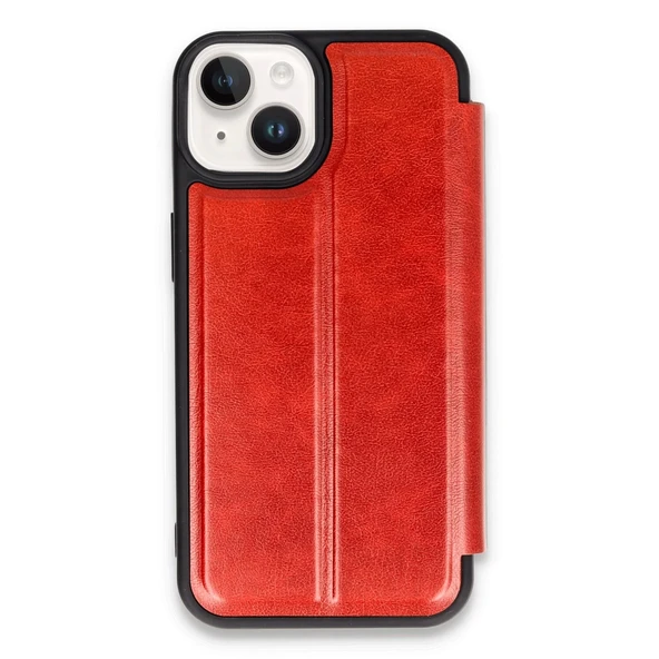 İphone 14 Kılıf Flip Cover - Kırmızı ürün görseli 1