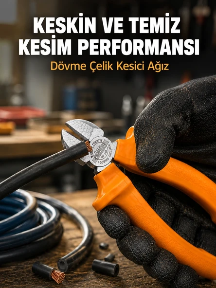 Profesyonel Kullanıma Uygun Dövme Çelik Yan Keski ürün görseli 1