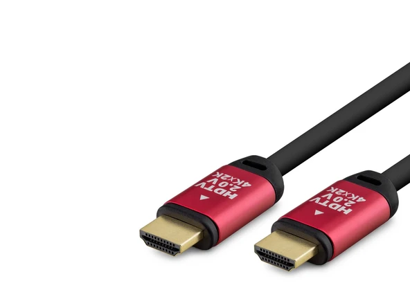 Hdmi 2.0 Kablo 4K 60 Hz Od 8.0 Mm 30 M Siyah Kırmızı Hdx2041 ürün görseli 1