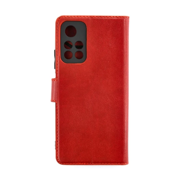 Redmi Note 11T Kılıf S Kapaklı Kılıf - Kırmızı ürün görseli 1