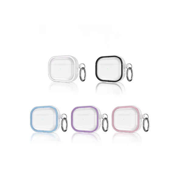 Airpods Pro 2 (2.Nesil) Shiny Şeffaf Kılıf - Beyaz - Resim 3