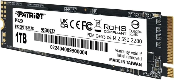 Patriot P320 P320P1TBM28 PCI-Express 3.0 1 TB M.2 SSD ürün görseli 1