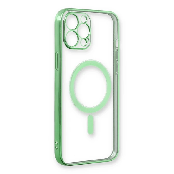 İphone 12 Magneticsafe Silikon - Haki Yeşil - Resim 2