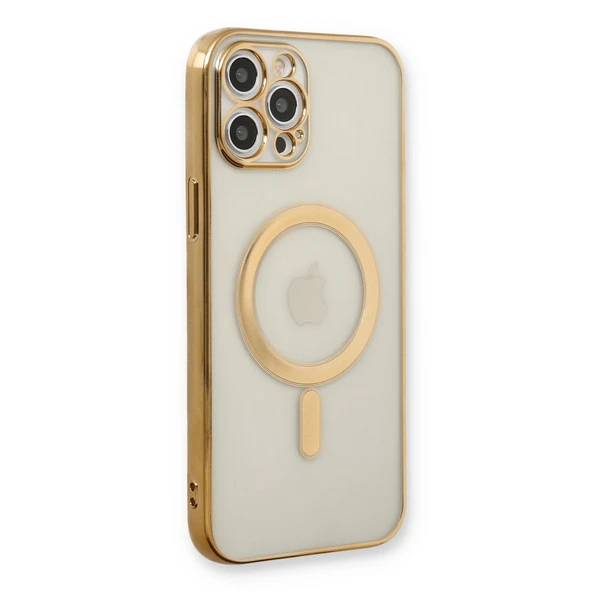 İphone 12 Kılıf Magneticsafe Silikon - Gold ürün görseli 1