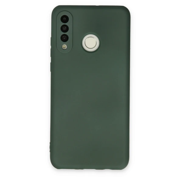 P30 Lite Kılıf Nano İçi Kadife Silikon - Koyu Yeşil ürün görseli 1