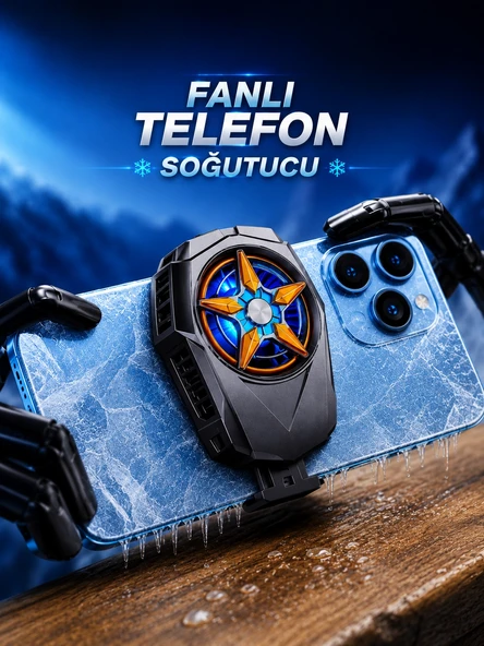 Fanlı Radyatör Soğutucu Telefon Soğutucu Tüm Telefonlara Uyumlu ürün görseli 1