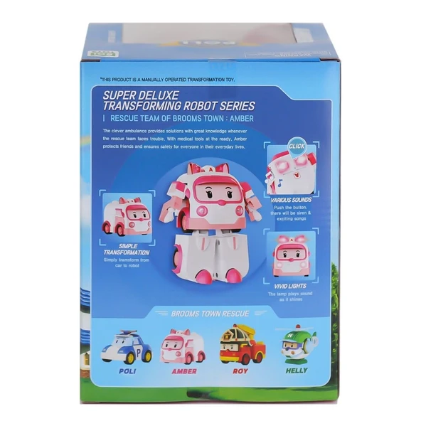 Poli Mrt-687 Robar Poli̇ Büyük Transformi̇ng Robot Amber Sesli̇ Işikli ürün görseli 1