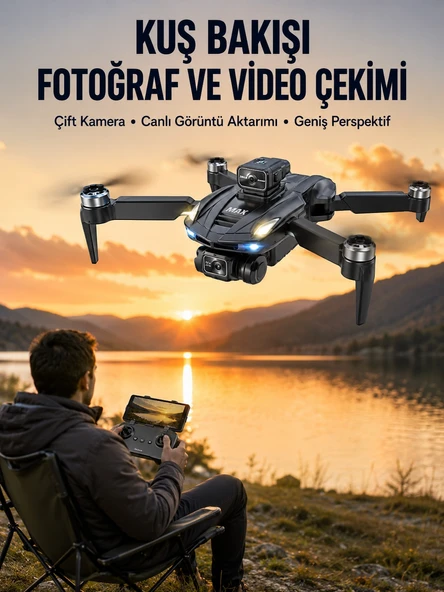Ekranlı Kumandalı Katlanabilir Kamera Drone Hobi Günlük Kullanım ürün görseli 1