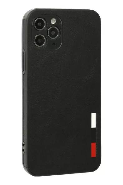 Newface Apple iPhone 11 Pro Max Kılıf Loop Deri Silikon - Siyah - Resim 3