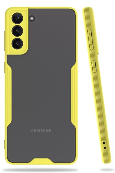 Newface Samsung Galaxy S21 Plus Kılıf Platin Silikon - Sarı ürün görseli 1
