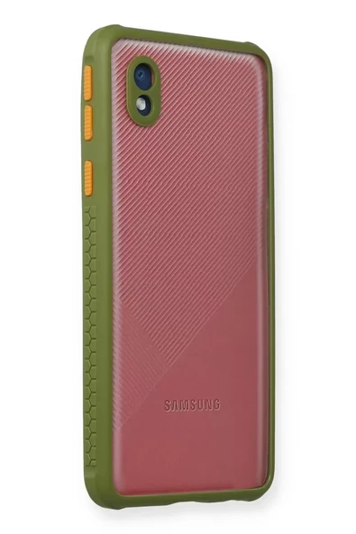 Newface Samsung Galaxy A01 Core Kılıf Miami Şeffaf Silikon - Yeşil ürün görseli 1