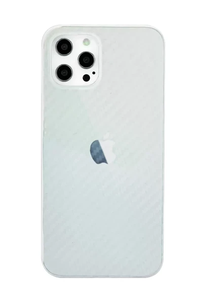 Newface Apple iPhone 12 Pro Max Kılıf Karbon PP Silikon - Şeffaf ürün görseli 1