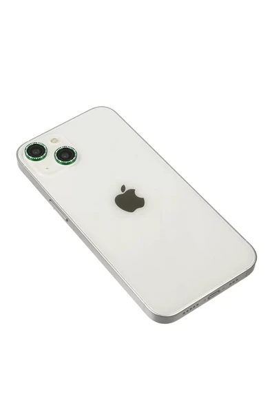 Newface Apple iPhone 14 Diamond Kamera Lens - Yeşil ürün görseli 1