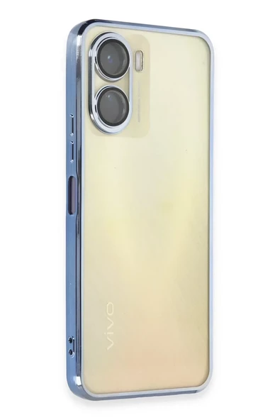 Newface Vivo Y16 Kılıf Razer Lensli Silikon - Açık Mavi ürün görseli 1
