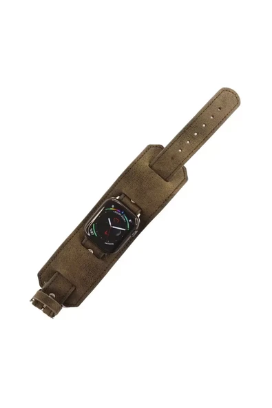 Newface Apple Watch 42mm NL17 Deri Kordon - Kahverengi ürün görseli 1