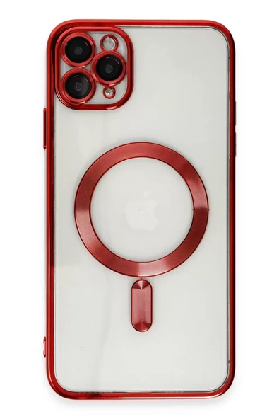 Newface Apple iPhone 11 Pro Max Kılıf Kross Magneticsafe Kapak - Kırmızı ürün görseli 1
