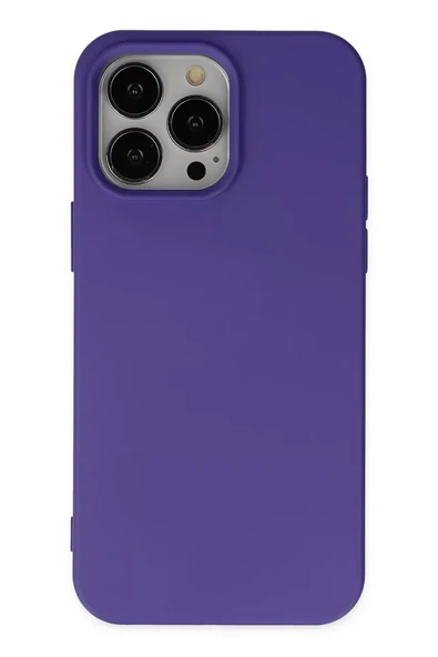 Newface Apple iPhone 14 Pro Max Kılıf Nano içi Kadife Silikon - Mor ürün görseli 1