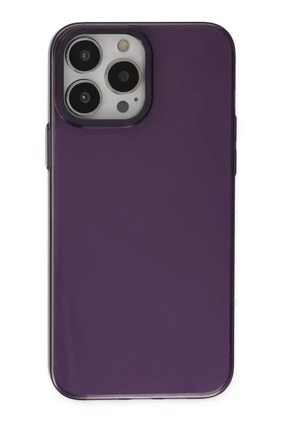 Newface Apple iPhone 13 Pro Max Kılıf Anka PC Sert Metal Kapak - Mor ürün görseli 1