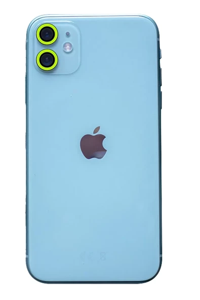 Newface Apple iPhone 11 Neon Fosforlu Kamera Lens - Yeşil ürün görseli 1