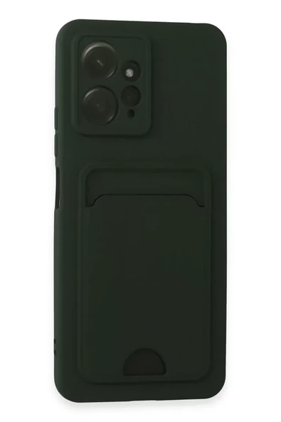 Newface Xiaomi Redmi Note 12 4G Kılıf Kelvin Kartvizitli Silikon - Koyu Yeşil ürün görseli 1